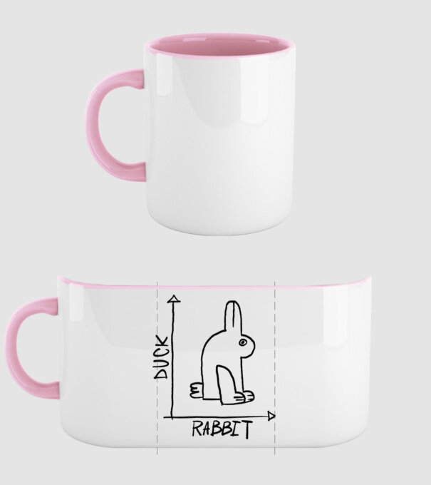 Rață vs Iepure model roz deschis pe tricou
