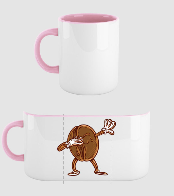 Cafea DAB model roz deschis pe tricou