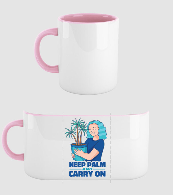 Keep Calm and Carry On model roz deschis pe tricou