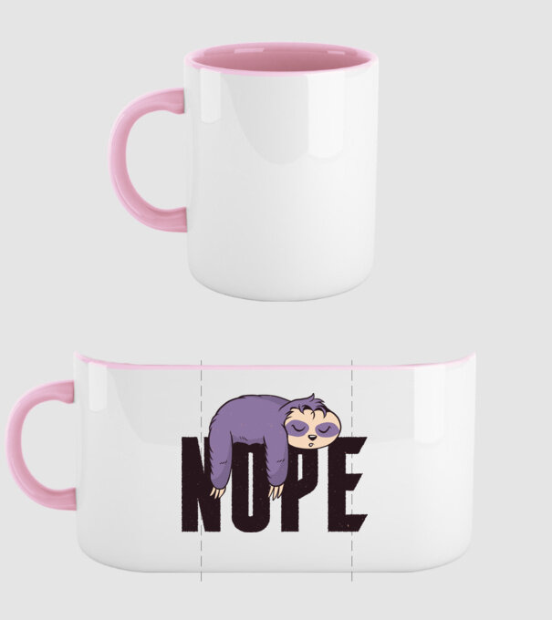 Leneș Nope model roz deschis pe tricou