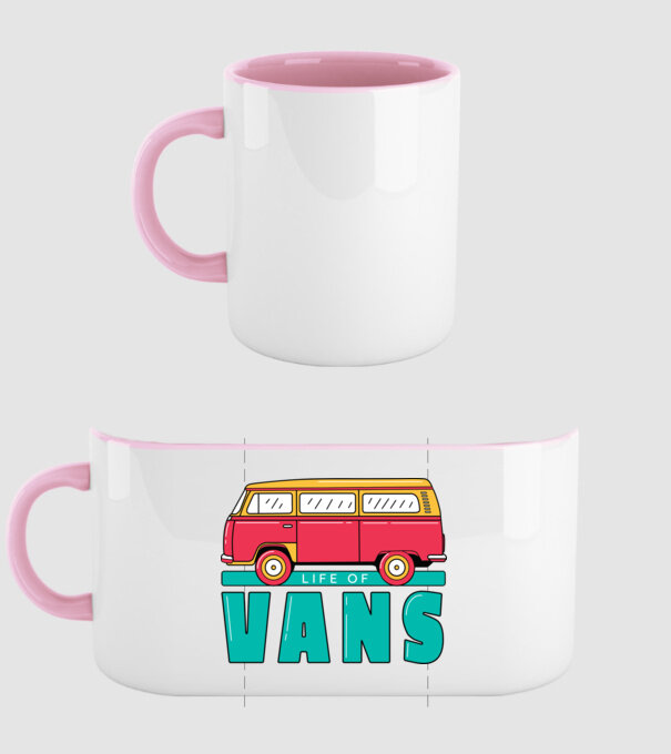 Life of Vans model roz deschis pe tricou