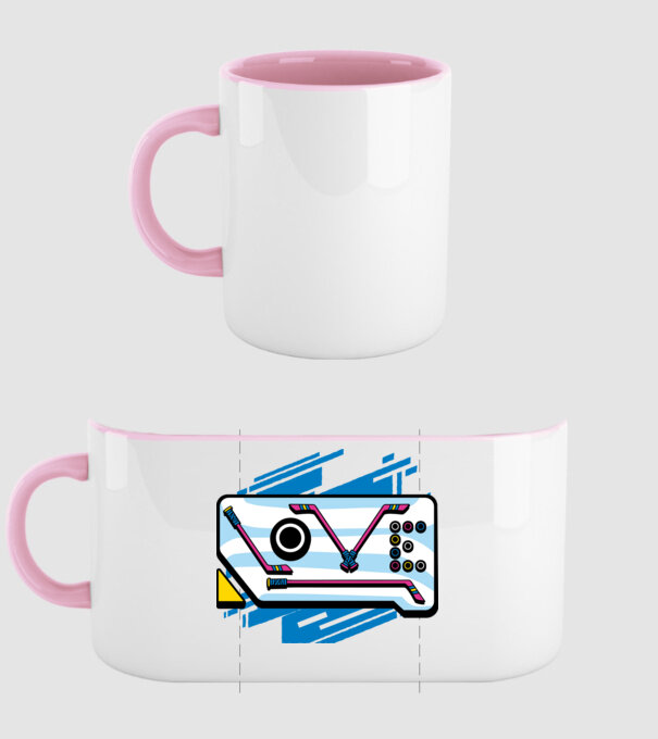 Love Hockey model roz deschis pe tricou