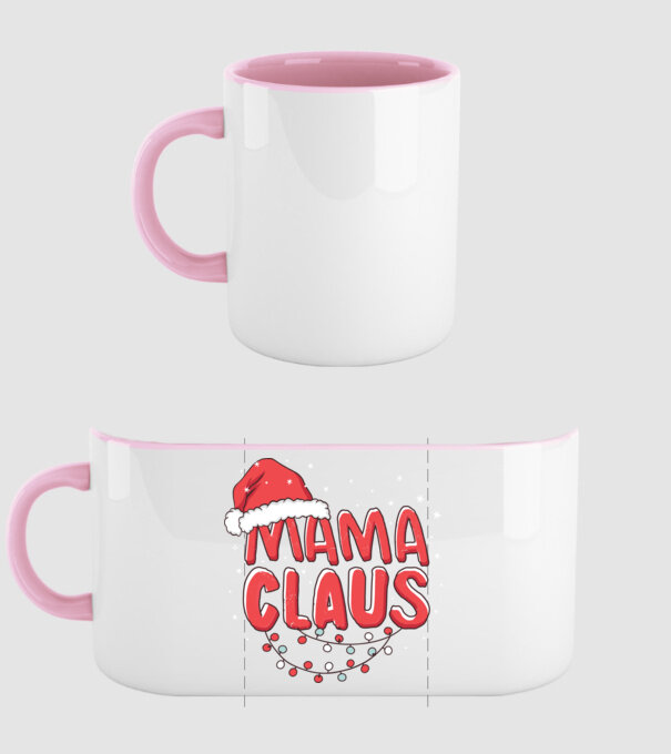 Mama Claus model roz deschis pe tricou