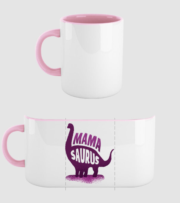 Mamasaurus model roz deschis pe tricou