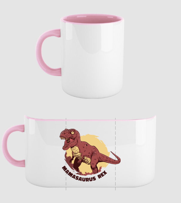 mamasaurus rex model roz deschis pe tricou