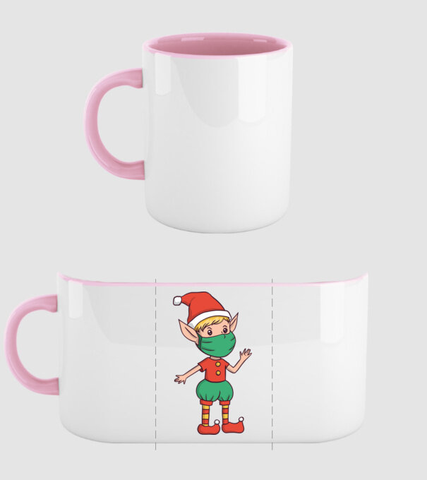 Elf cu mască model roz deschis pe tricou