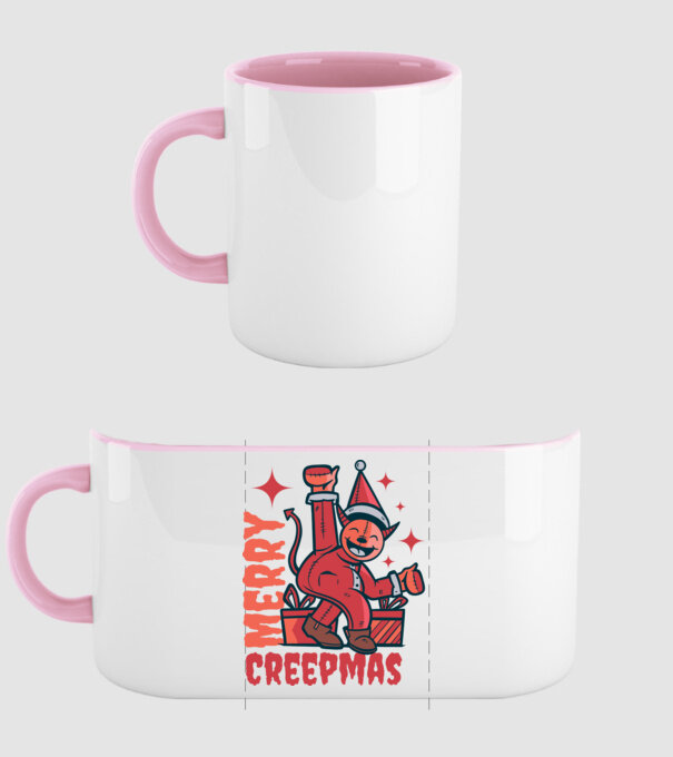 Merry Creepmas model roz deschis pe tricou