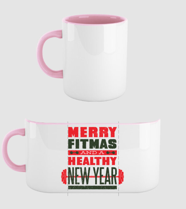 Merry Fitmas and a Healthy New Year tricou amuzant antrenament model roz deschis pe tricou
