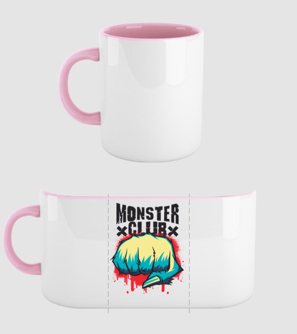 Monster Club model roz deschis pe tricou