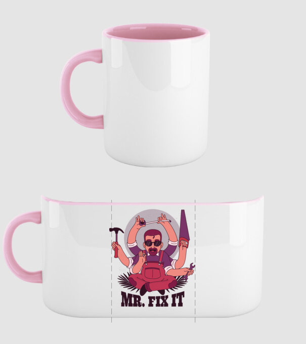 Dl. Fix It - om priceput la toate model roz deschis pe tricou