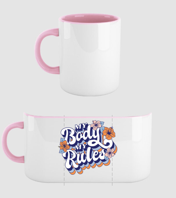 My Body My Rules model roz deschis pe tricou
