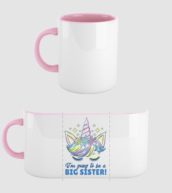 O să fiu un frate mai mare Unicorn model roz deschis pe tricou