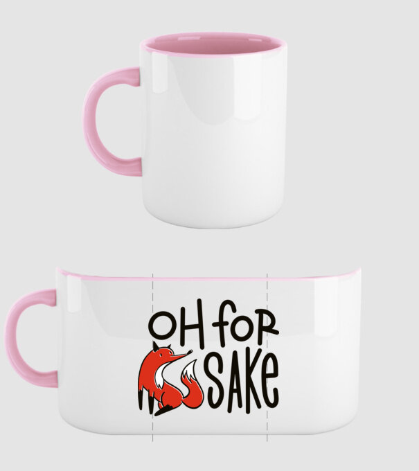 Oh for Fox Sake tricou cu vulpe model roz deschis pe tricou