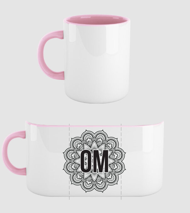 OM Mandala model roz deschis pe tricou