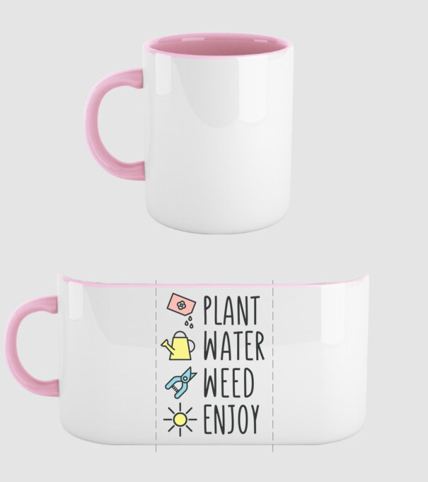 Plant Water Weed Enjoy model roz deschis pe tricou
