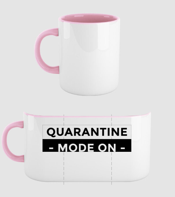 Quarantine mode on model roz deschis pe tricou