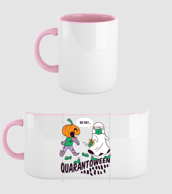 Quarantoween model roz deschis pe tricou