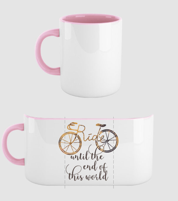 Ride until the end of this world model roz deschis pe tricou