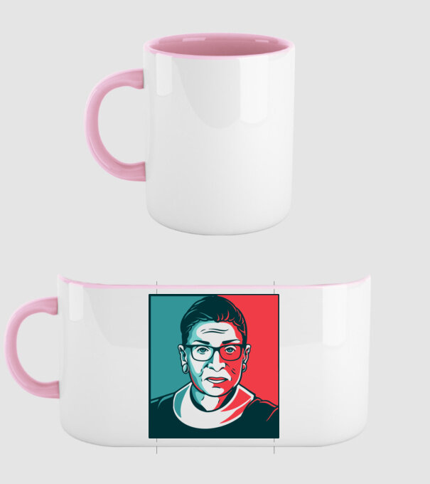 Ruth Bader Ginsburg model roz deschis pe tricou