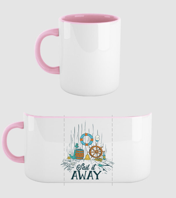 Sail it away model roz deschis pe tricou