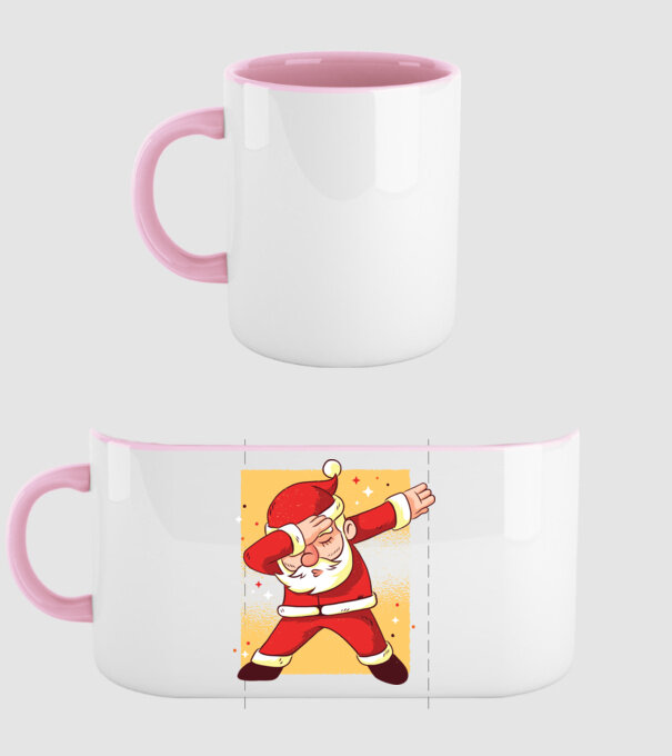 Santa DAB Moș Crăciun model roz deschis pe tricou
