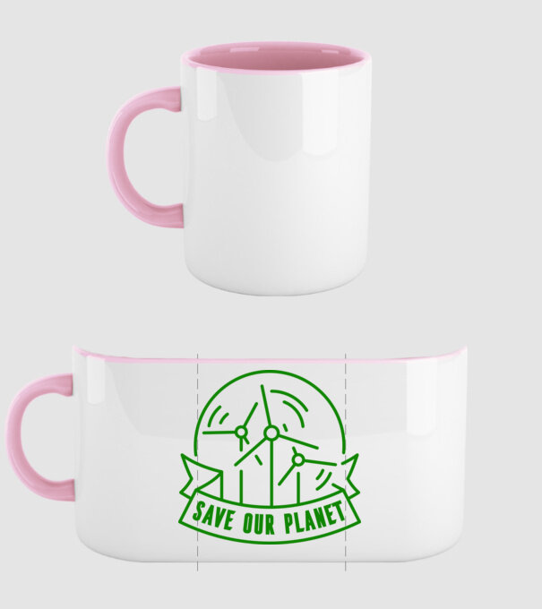 Save Our Planet - Ziua Pământului model roz deschis pe tricou