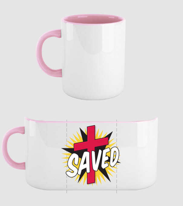 Saved Isus Cruce model roz deschis pe tricou