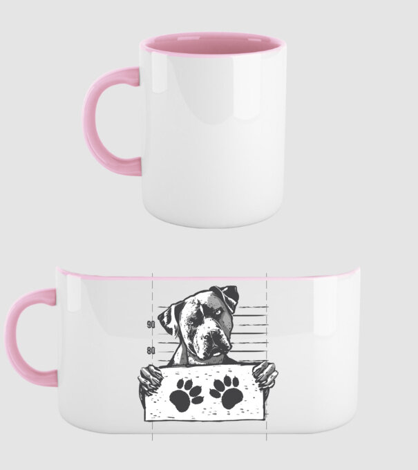 Staffordshire Terrier Închisoare model roz deschis pe tricou