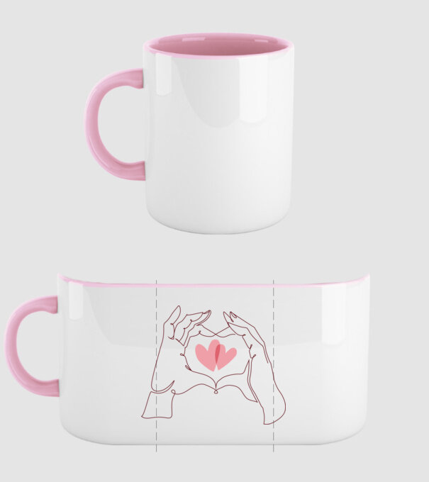 Dragoste Valentine inimă model roz deschis pe tricou