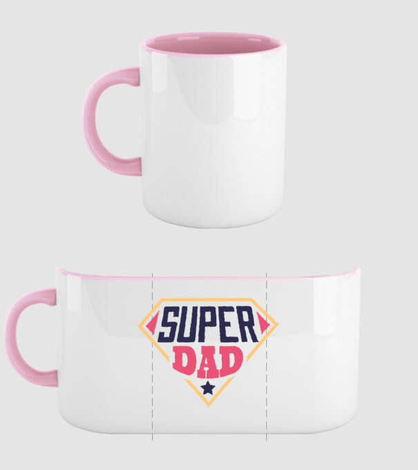 Super Tata model roz deschis pe tricou