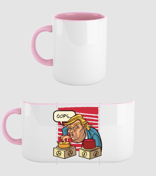 Trump Bombă nucleară model roz deschis pe tricou