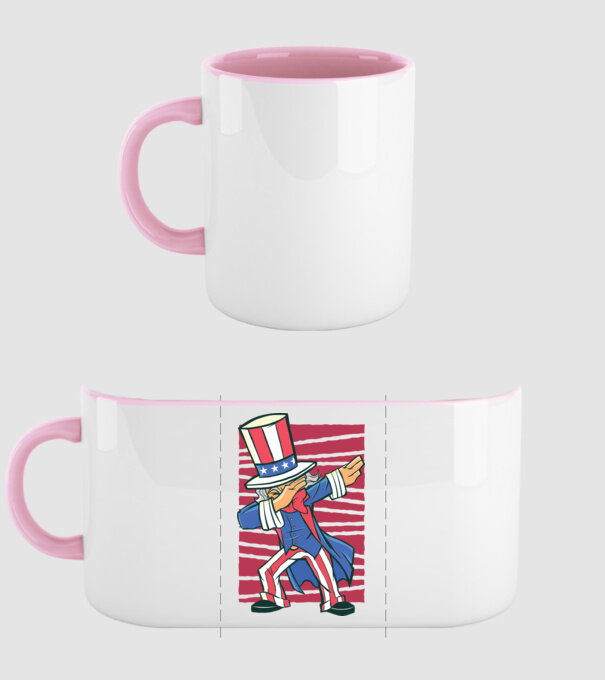 Uncle Sam DAB model roz deschis pe tricou