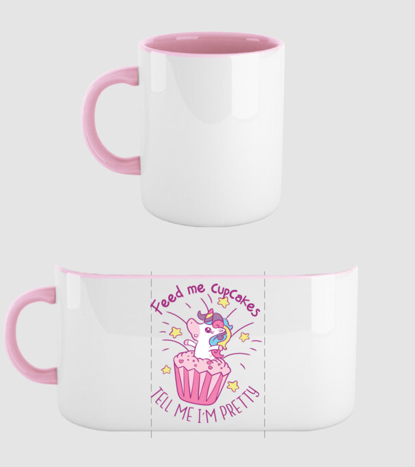 Unicorn Muffin model roz deschis pe tricou