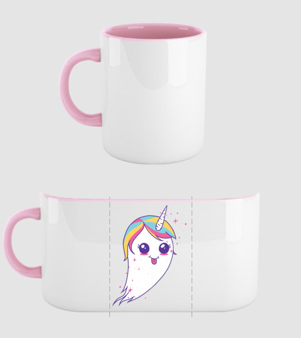 Unicorn Fantoma model roz deschis pe tricou