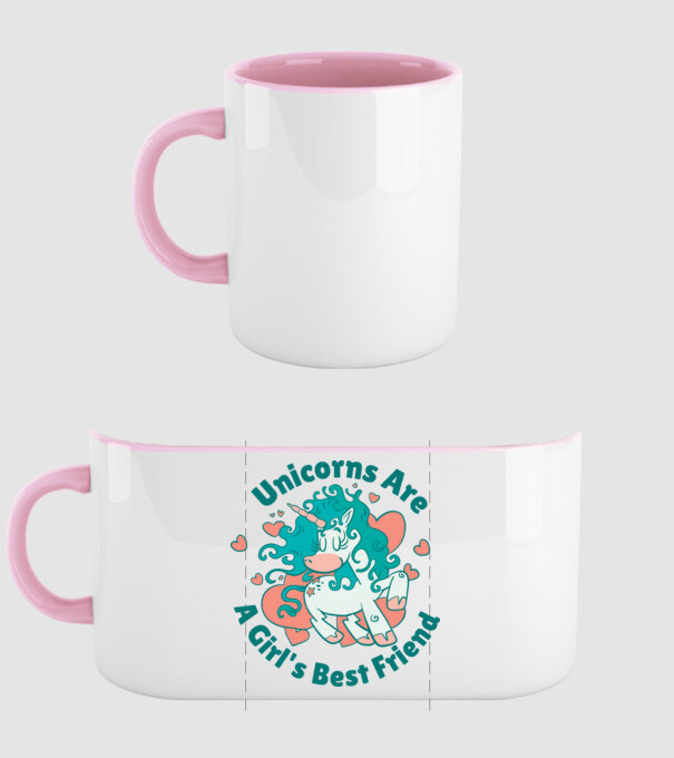 Unicornii sunt cei mai buni prieteni ai fetelor model roz deschis pe tricou