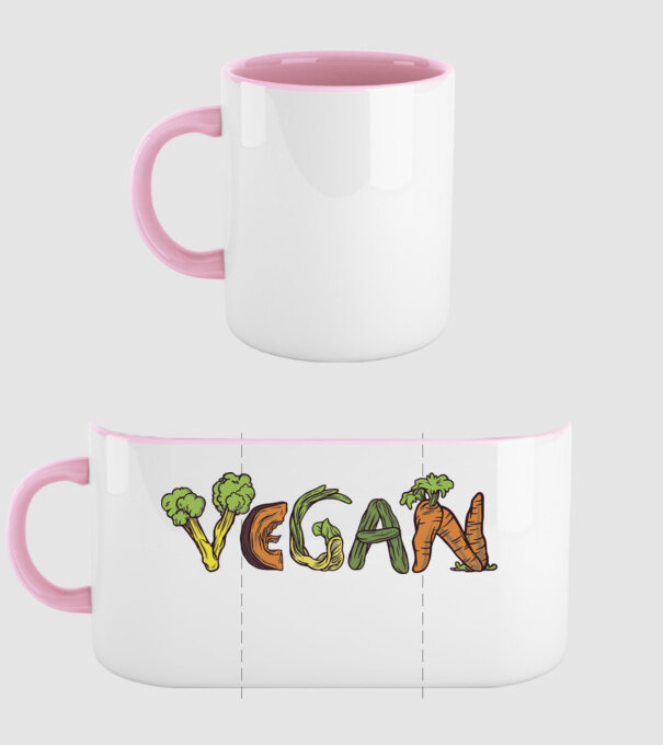 Inscripție legume vegan model roz deschis pe tricou