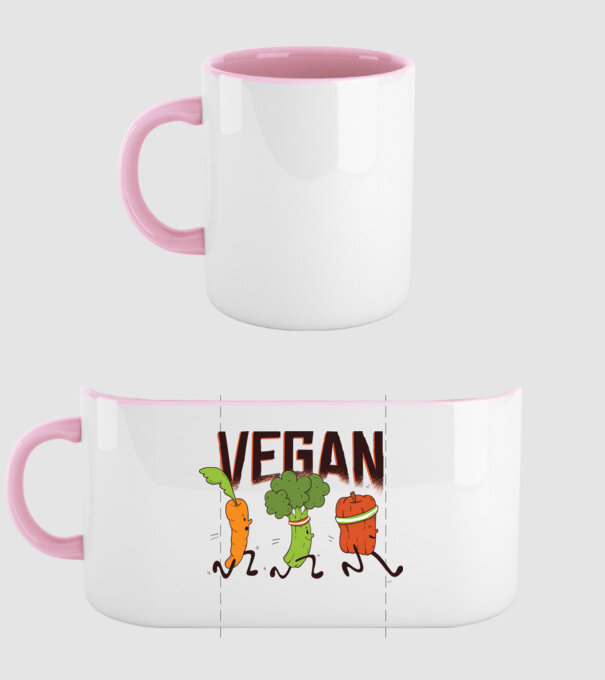 Legume vegan model roz deschis pe tricou