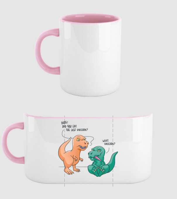 Tricou cu Dinozaur amuzant model roz deschis pe tricou