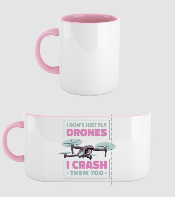 Tricou drone model roz deschis pe tricou