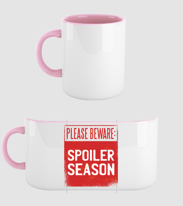 Atenție! Pericol de spoiler model roz deschis pe tricou