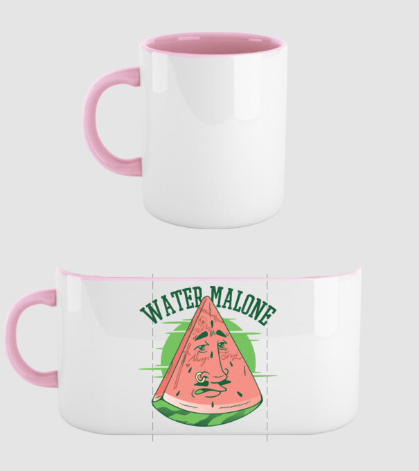 Water Malone model roz deschis pe tricou