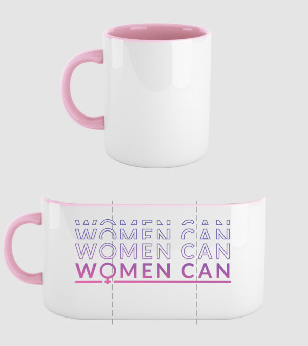 Women Can Ziua femeii model roz deschis pe tricou