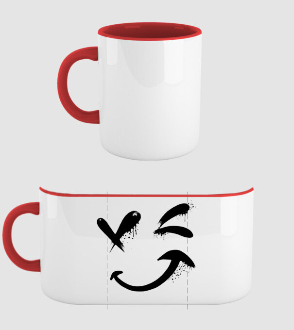 Emoji fericit Râs model roșu pe tricou