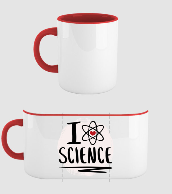 I Love Science știință model roșu pe tricou