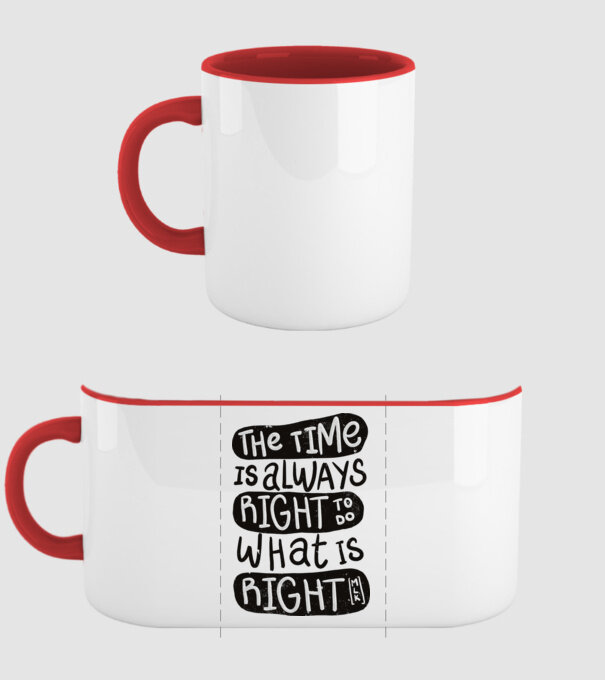 The time is always right model roșu pe tricou