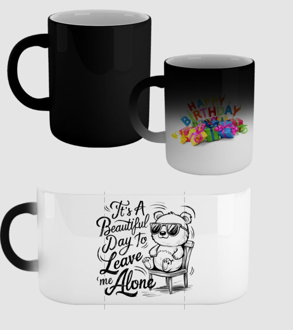Beautiful day to leave me alone Alb model negru pe tricou
