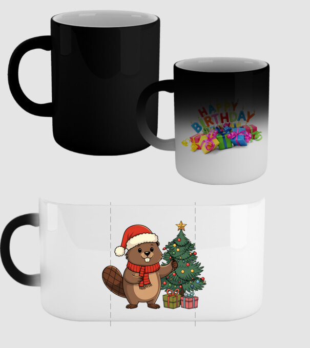 Bober Kurwa Christmas 2 model negru pe tricou