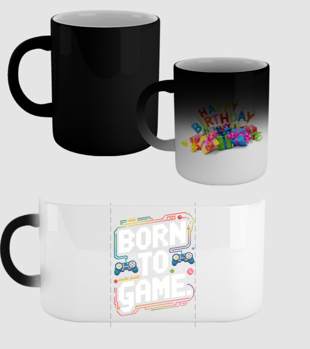 Born to Game Pixel Negru model negru pe tricou