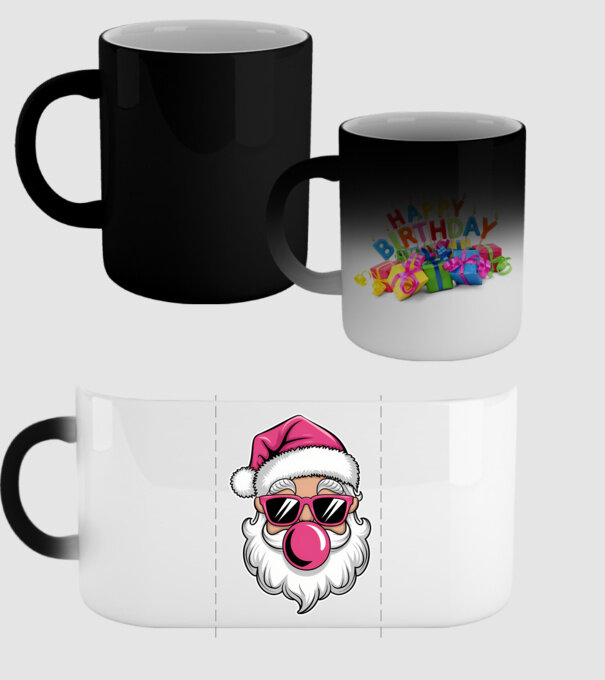 Bubble gum Santa 2 model negru pe tricou