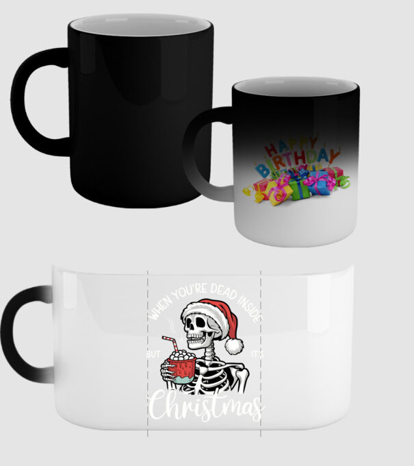Dead inside, but it's christmas Negru model negru pe tricou